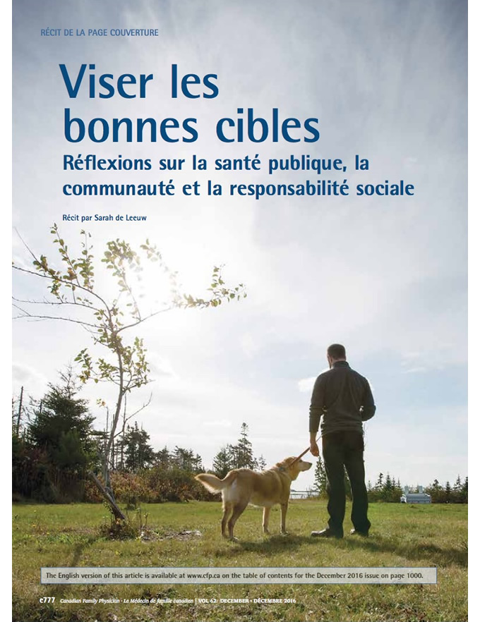 Viser les bonnes cibles : Réflexions sur la santé publique, la communauté et la responsabilité sociale