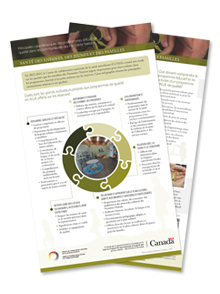Infographie - Principales caractéristiques des programmes d’AGJE de qualité dans les communautés des Premières Nations